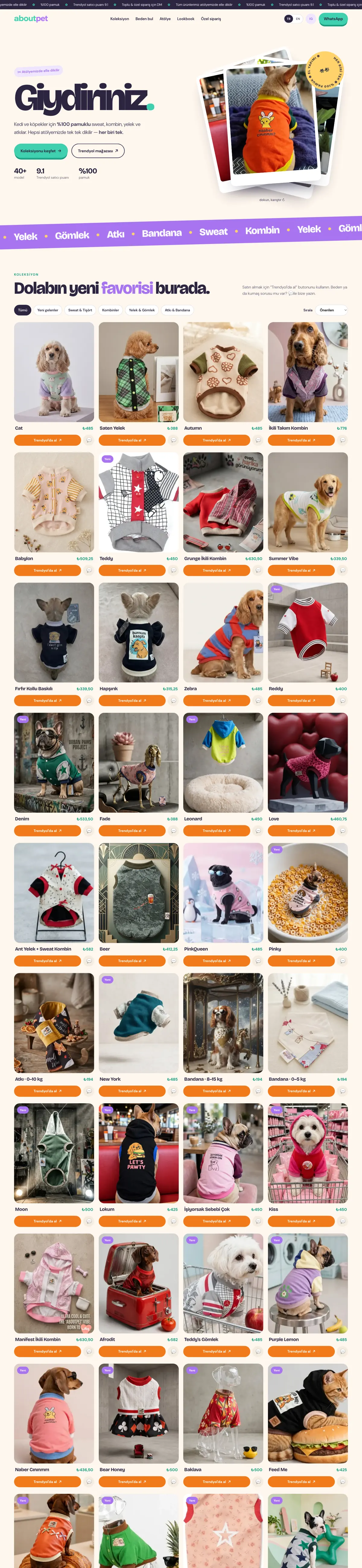 Aboutpet — Verkkosivu